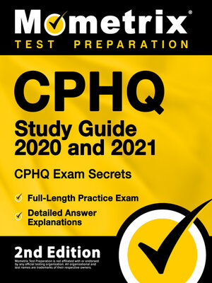 cover image of CPHQ Study Guide 2020 and 2021